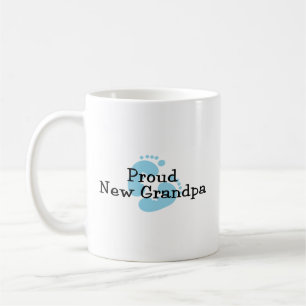 Stolzer neuer Opa Baby Mädchen Fußabdrücke Kaffeetasse