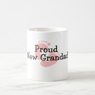 Stolzer neuer Opa Baby Mädchen Fußabdrücke Tasse