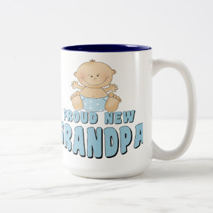 Stolzer neuer Opa Junge Zweifarbige Tasse