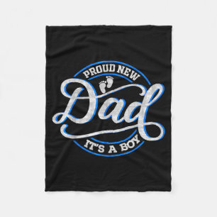 Stolzer neuer Papa Es ist ein Junge Lustiger erstm Fleecedecke