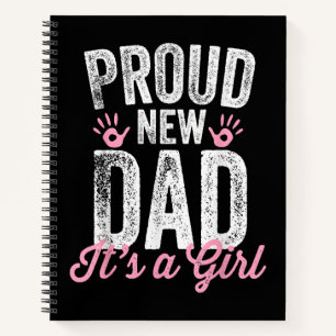 Stolzer neuer Papa - Es ist ein Mädchen Geschenke Notizbuch