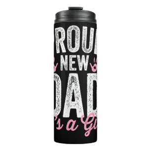 Stolzer neuer Papa Es ist ein Mädchen Geschenke Va Thermosbecher