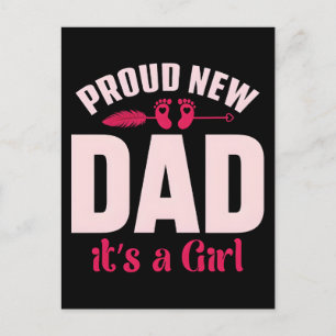 Stolzer neuer Papa es ist ein Mädchen Vatertag T-S Feiertagspostkarte