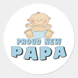 STOLZER NEUER PAPA-JUNGE RUNDER AUFKLEBER