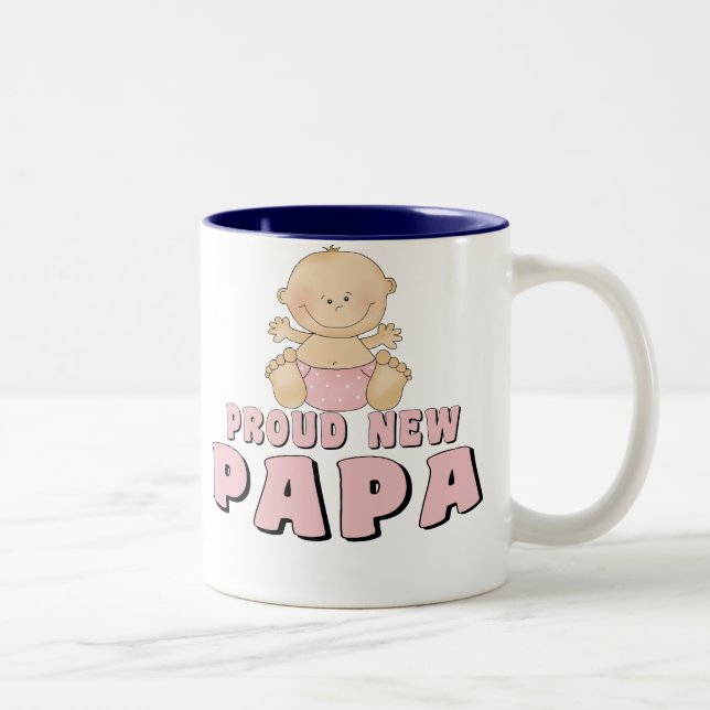 STOLZER NEUER Papa-Junge Zweifarbige Tasse (Rechts)