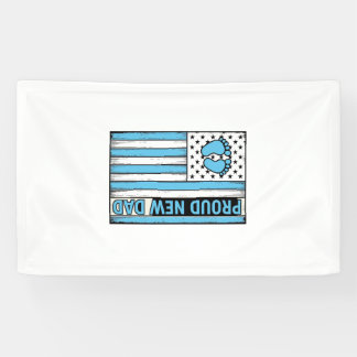 Stolzer neuer Vater Babyfüße Flagge Vektor Design_ Banner