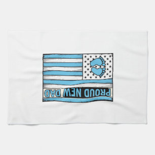 stolzer neuer Vater Babyfüße Flagge Vektor Design_ Geschirrtuch