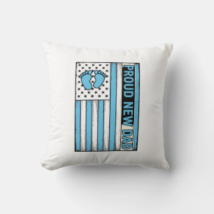 stolzer neuer Vater Babyfüße Flagge Vektor Design_ Kissen