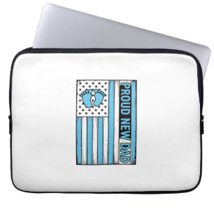 stolzer neuer Vater Babyfüße Flagge Vektor Design_ Laptopschutzhülle