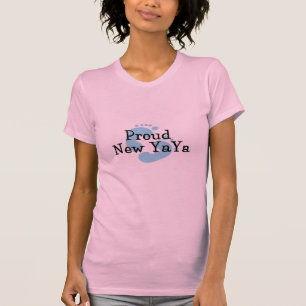 Stolzer neuer Yaya-Baby-Junge-Fußabdrücke T-Shirt