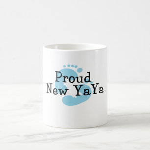Stolzer neuer Yaya-Baby-Junge Fußabdrücke Tasse