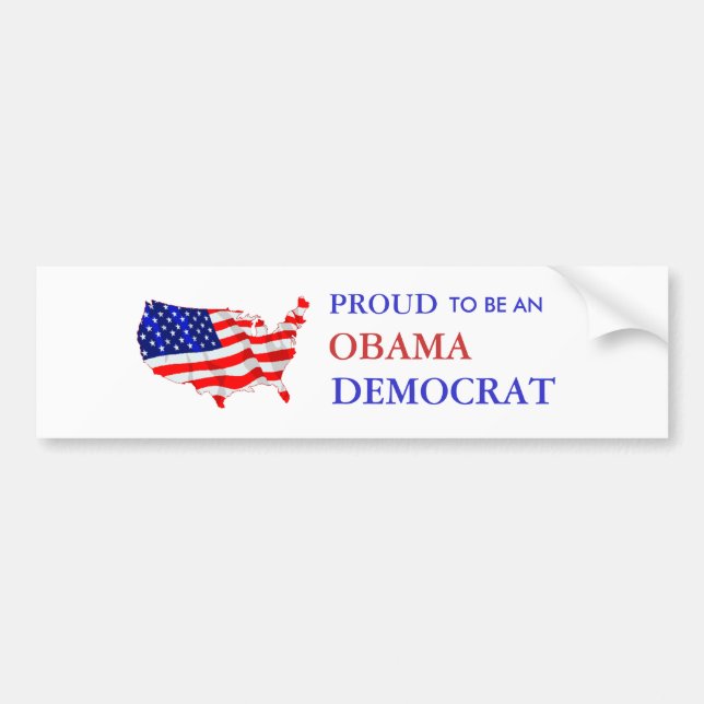 Stolzer Obama Demokrat Autoaufkleber (Vorne)