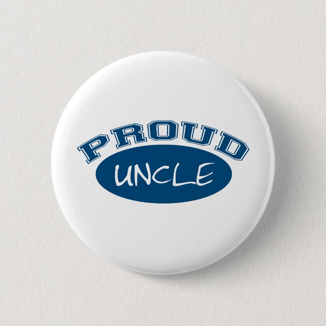 Stolzer Onkel (blau) Button (Vorderseite)