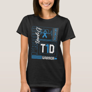 Stolzer Onkel des T1d-Kriegerband-Diabetes-Bewusst T-Shirt