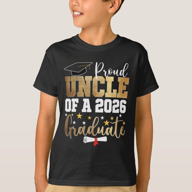 Stolzer Onkel eines Absolventen 2026 Onkel Abschlu T-Shirt (Vorderseite)