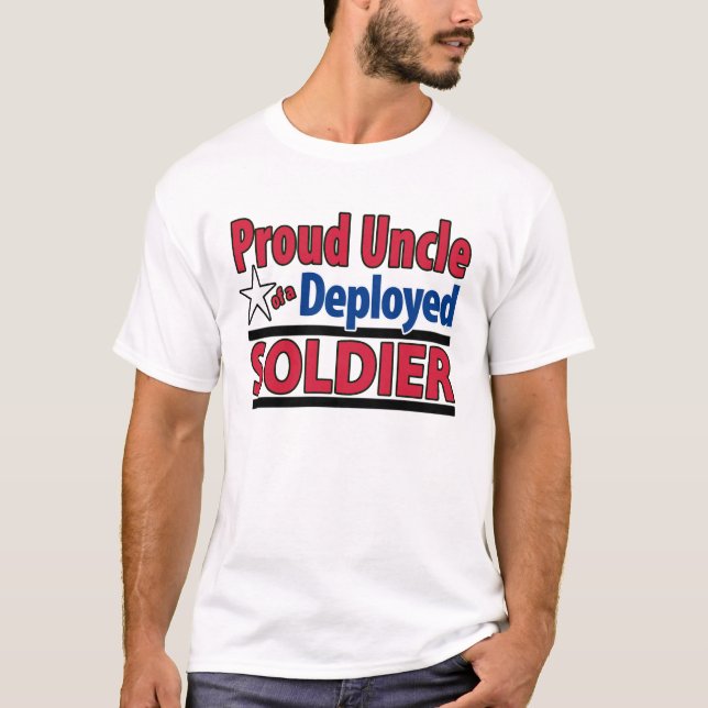 Stolzer Onkel eines entfalteten Soldat-Shirts T-Shirt (Vorderseite)