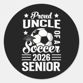 Stolzer Onkel eines Fußball-Absolventen 2026 Absch Runder Aufkleber