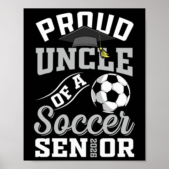 Stolzer Onkel eines Fußball-Absolventen der Klasse Poster (Vorne)