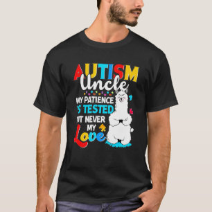 Stolzer Onkel Llama Puzzle Autismus Onkel Bewussts T-Shirt