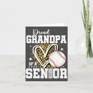 Stolzer Opa eines 2026 Senior Baseball-Absolventen Karte