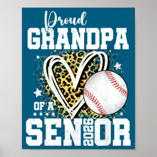 Stolzer Opa eines 2026 Senior Baseball-Absolventen Poster