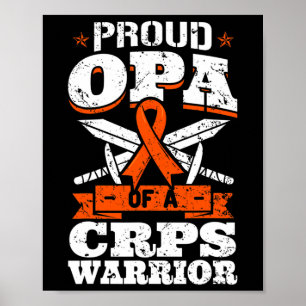Stolzer Opa eines Crps-Kriegers Rsd Awareness Ribb Poster