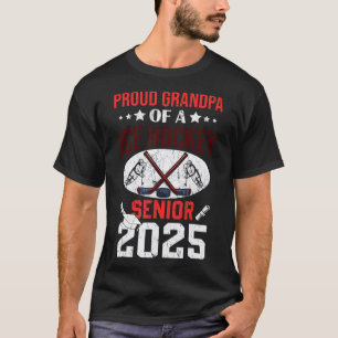 Stolzer Opa eines Eishockey Seniors 2025 Abschluss T-Shirt