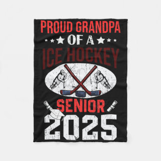Stolzer Opa eines Eishockey Seniors 2025 Absolvent Fleecedecke