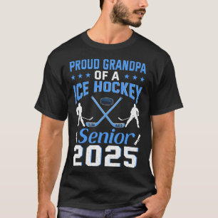 Stolzer Opa eines Eishockey Seniors 2025 Absolvent T-Shirt