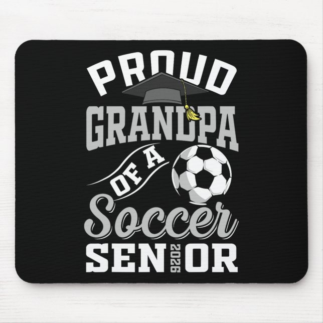 Stolzer Opa eines Fußball-Absolventen der Klasse 2 Mousepad (Vorne)