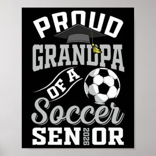 Stolzer Opa eines Fußball-Absolventen der Klasse 2 Poster