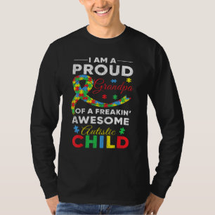 Stolzer Opa Papa liebt autistische Kinder Autismus T-Shirt