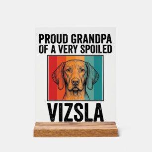 Stolzer Opa Vizsla Vintage Hundeliebhaber Design_1 Acrylschild