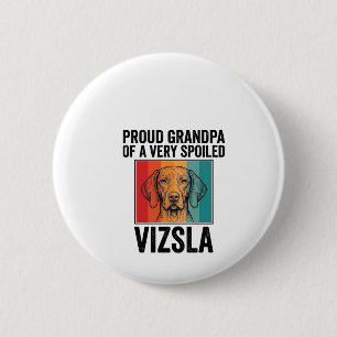 Stolzer Opa Vizsla Vintage Hundeliebhaber Design_1 Button