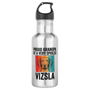 Stolzer Opa Vizsla Vintage Hundeliebhaber Design_1 Edelstahlflasche
