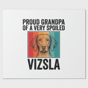 Stolzer Opa Vizsla Vintage Hundeliebhaber Design_1 Geschenkpapier