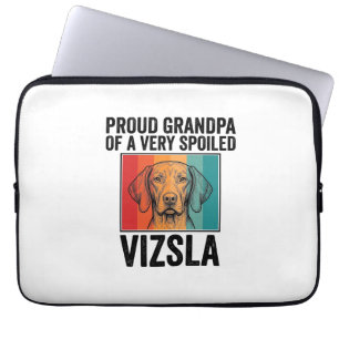 Stolzer Opa Vizsla Vintage Hundeliebhaber Design_1 Laptopschutzhülle