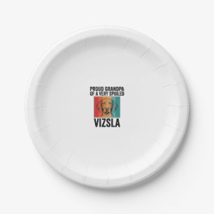 Stolzer Opa Vizsla Vintage Hundeliebhaber Design_1 Pappteller