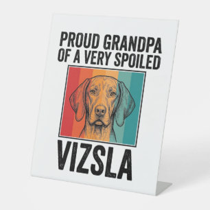 Stolzer Opa Vizsla Vintage Hundeliebhaber Design_1 Sockelschild