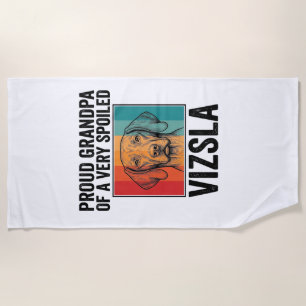 Stolzer Opa Vizsla Vintage Hundeliebhaber Design_1 Strandtuch