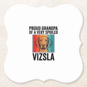 Stolzer Opa Vizsla Vintage Hundeliebhaber Design_1 Untersetzer
