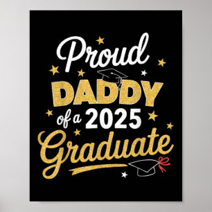 Stolzer Papa eines 2025 Absolventen Dad Abschluss Poster