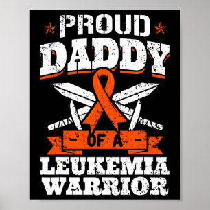 Stolzer Papa eines Leukämie Krieger Vater Bewussts Poster