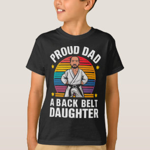 Stolzer Papa-Gürtel Tochter Lustiger Karate-Vater T-Shirt