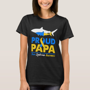 Stolzer Papa-Hai Down-Syndrom-Bewusstseinstag-Schl T-Shirt