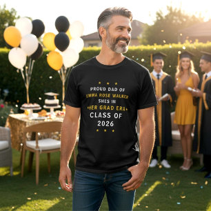 Stolzer Papa Ihre Abschluss-Ära Klasse 2026 T-Shirt