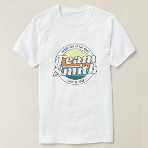 Stolzer Papa Retro-Team Nachname Abschlussjahr 20X T-Shirt