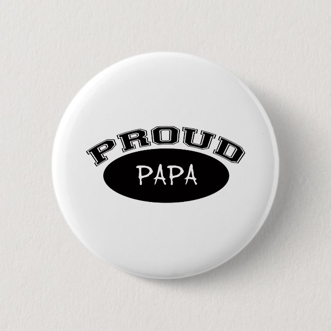 Stolzer Papa (Schwarzes) Button (Vorderseite)