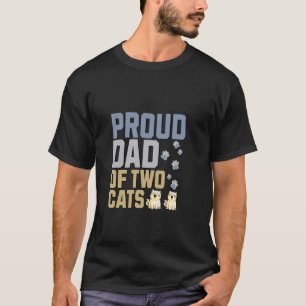 Stolzer Papa von zwei Katzen T-Shirt