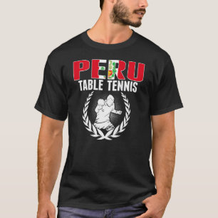 Stolzer Peruanischer Tischtennis Unterstützer T-Shirt